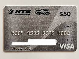tire kingdom visa award debit card