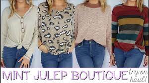 We are an online women's clothing boutique offering the latest trends at amazing prices! Mint Julep Boutique Try On Haul Youtube