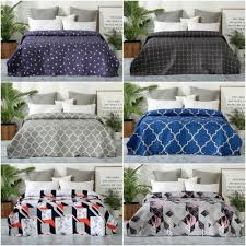 Geometric Quilted Coverlet Patchwork