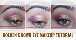 golden brown eye makeup tutorial