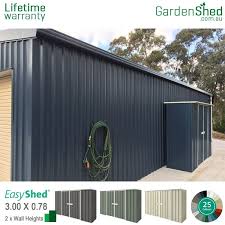 easyshed flat roof garden shed 3 00m w