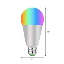 Silver Plastic Smart Edison Bulb 1pc 10 W E26 E27 Color Changing Light Bulb In Multi Colored Light Beautifulhalo Com