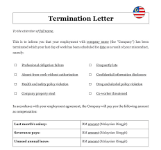 employment termination letter in