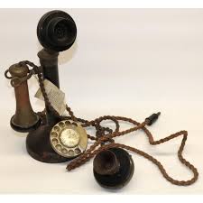early c20th black candlestick telephone