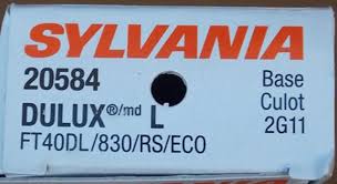 2Pc Sylvania FT40DL/830/RS/ECO 20584 40 Watt 4 Pin Dulux Fluorescent Lamp  New - Electrical Equipment Sales