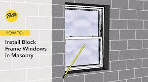 block frame windows in masonry