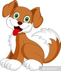 sticker cute cartoon vector puppy dog
