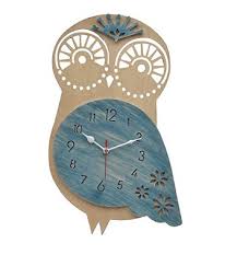 Raytrees Wood Wall Clock Blue Raytrees