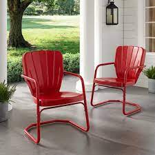 Crosley Furniture Ridgeland Red Metal