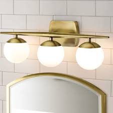 Mid Century Modern Bathroom Light Brass Jasper By Kichler Lighting 45582nbr Destination Lighting