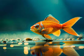 goldfish fish water reflection