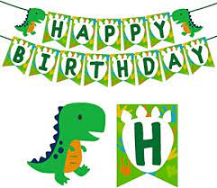 kreatwow dinosaur happy birthday banner