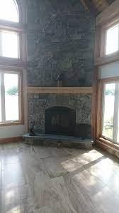 Cottage Corner Fireplace Featuring