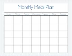 Monthly Meal Plan Our Way Of Normal
