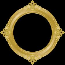 100 gold circle frame png images