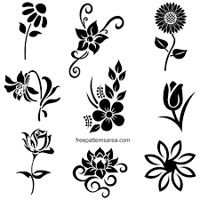 Free Flower Stencil Art Designs Fl