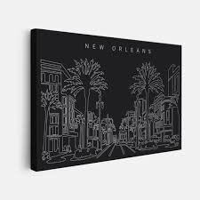 New Orleans Skyline Canvas Art Print