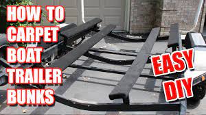 how to carpet boat trailer bunks re