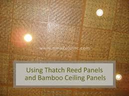 using thatch reed panels and bamboo