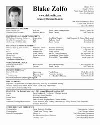 Acting Resume Template Backstage Word Freeth Photo Musical