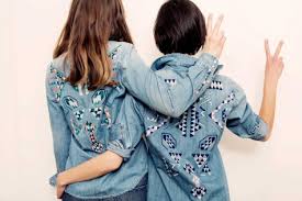 Image result for jeans chambray embroided 1969