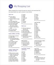 Free 7 Shopping List Samples Examples Templates