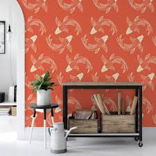 orange koi fish wallpaper l and