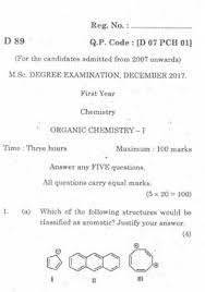 Year questions solutions delhi university msc chemistry entrance previous year question discussion m. Bharathiar University M Sc Chemistry Organic Chemistry I December 2017 Question Paper University Question Papers