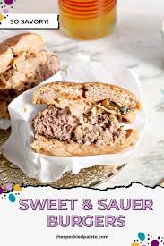sauer burgers with sweet sriracha
