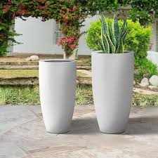 White Planter Large Outdoor Plant Pot