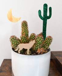 Southwest Plant Stake Set Of 4 Cactus