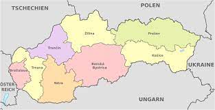 Illustrazioni vettoriali stock di slovacchia cartina. Regioni Della Slovacchia Wikipedia