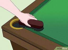 how to clean a felt pool table top