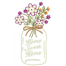 home sweet home flowers in a gl jar