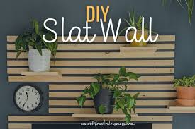 Diy Slat Wall With Shelves Life With