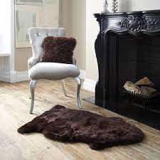 royal dream large sheepskin rug brown