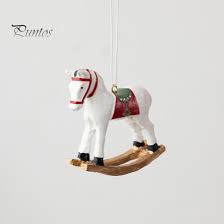 rocking horse resin hanging ornament
