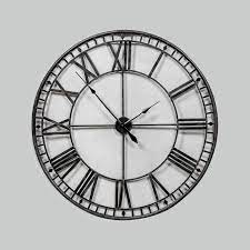 Extra Large Black Skeleton Wall Clock