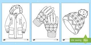 When washing these items, check the. Winter Clothing Colouring Page
