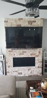 Simple Diy Fireplace Wall Faux Stone