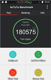 In the antutu benchmark test, the xiaomi poco m3 4/64gb got a score of 180575 points. Xiaomi Poco M3 4 64gb Antutu Benchmark Score Results
