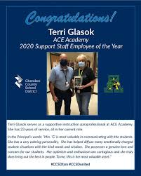These students were chosen for their growth as leaders and for the enthusiasm and creativity they bring to their. Meet A Ccsd 2020 Support Staff Employee Of The Year Terri Glasok Of Ace Academy Ace Academy