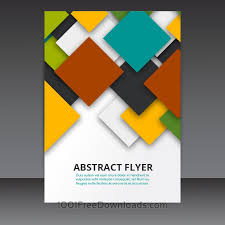 Free Vectors Flyer Template Vector Design With Colorful 3d Squares