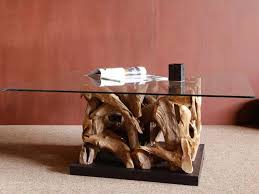 reclaimed teak root square coffee table