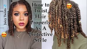 how to twist natural hair properly as a