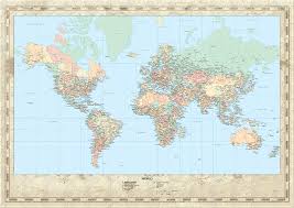 Huge Hi Res Mercator Projection Political World Map By Serge Averbukh