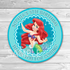 Little Mermaid Tag Little Mermaid Thank You Stickers