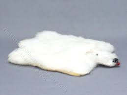 miniature polar bear rug for dollhouses