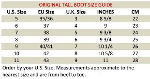 Hunter Boot Size Chart Boots Hunter Boots Boots