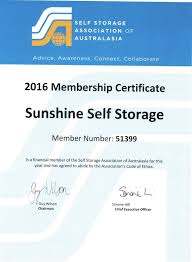 membership of self storage ociation